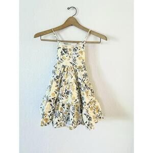 Rachel Zoe Girls School Summer Dress Floral Yellow Spaghetti Strap Size 5